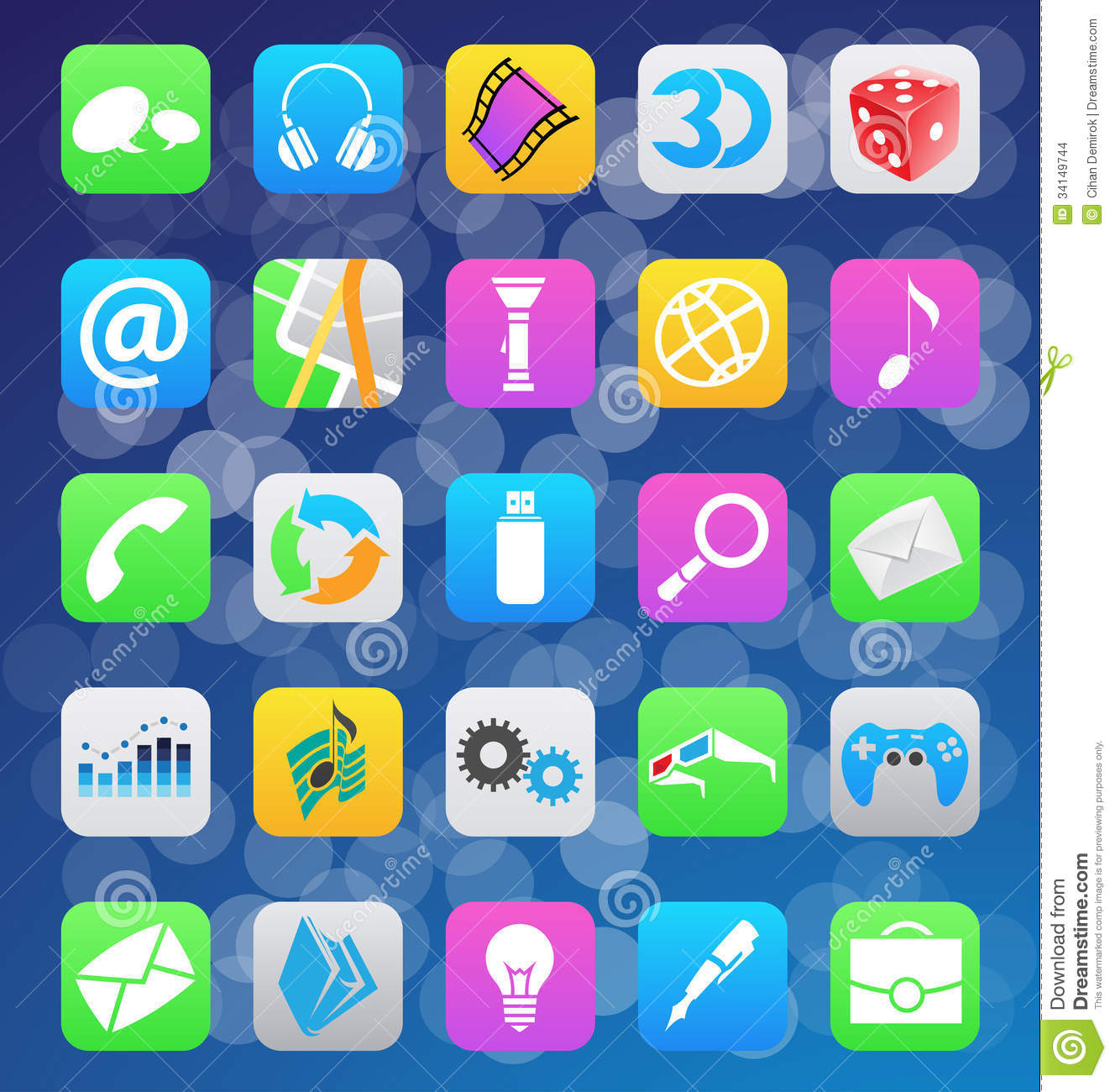Mobile App Icon Vector