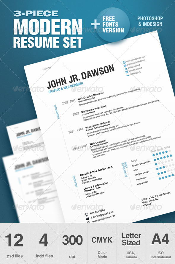 Modern Graphic Design Resume Template