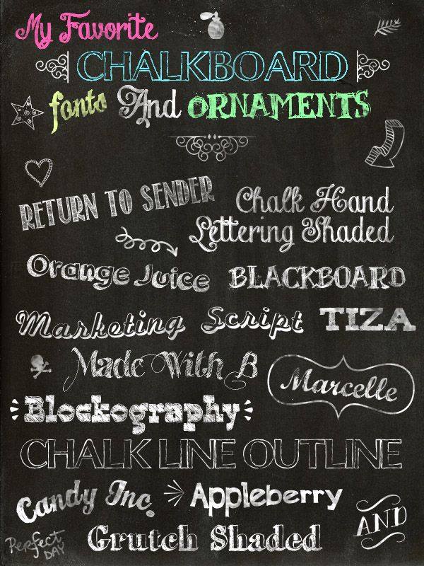 My Favorite Chalkboard Fonts