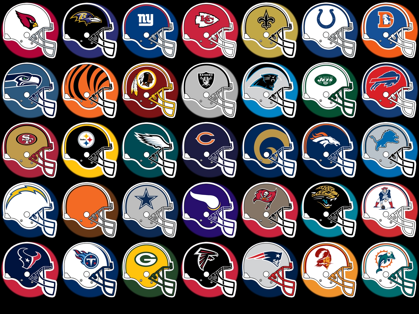 NFL Football Team Helmet Logos