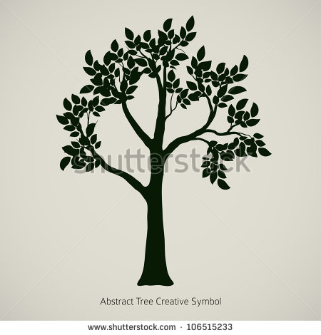 Oak Tree Silhouette Vector