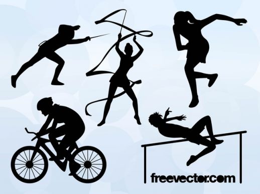 Olympic Sport Silhouettes Vector