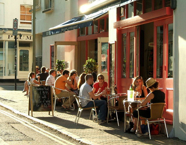 Outdoor Restaurant Dining People