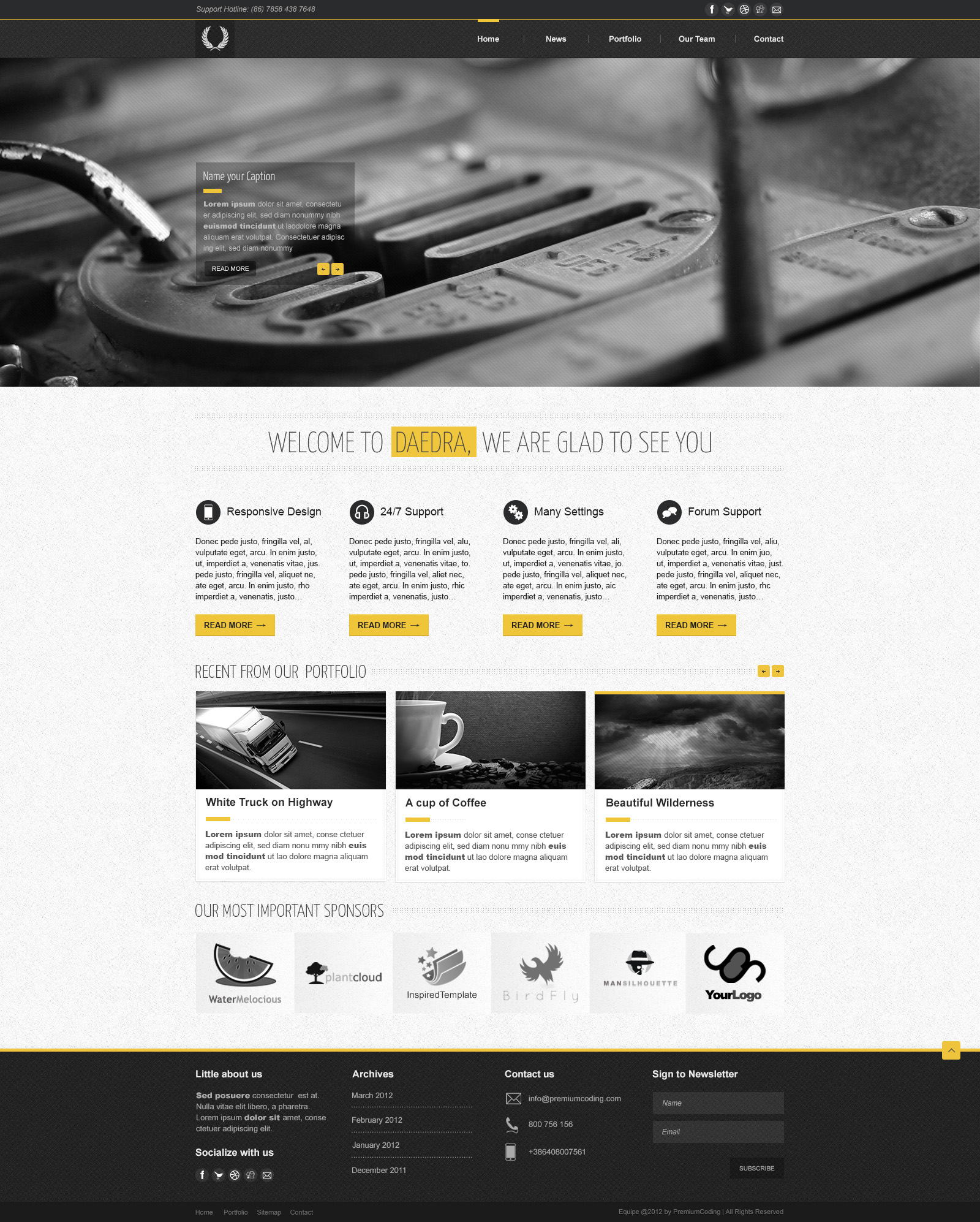 Portfolio Website Template PSD Free Download