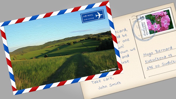 Postcard Template PSD Free Download