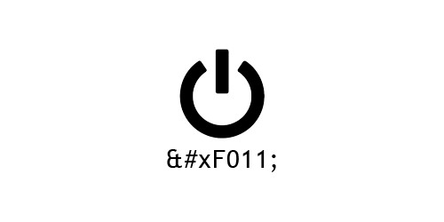 Power Off Icon Font
