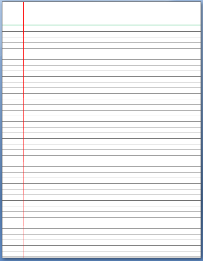 Printable Lined Paper Template for Word Printable Lined Paper Template for Word