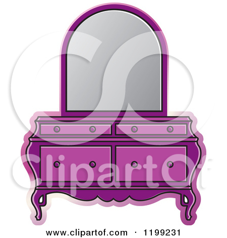 Purple Dresser with Mirror
