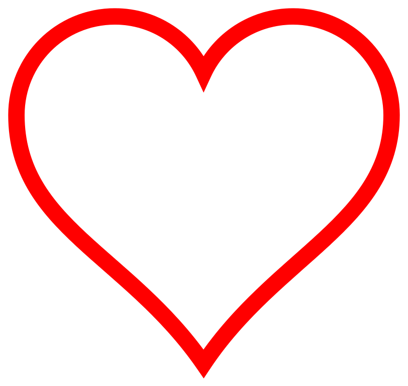 Red Heart Outline Clip Art Red Heart Outline Clip Art