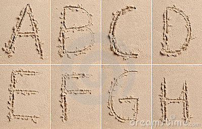 Sand Alphabet Letters