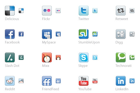 Social Media Icons and Names