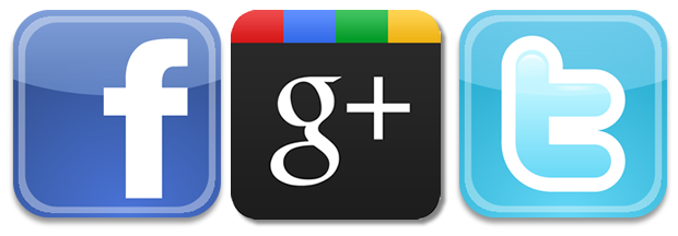 Social Media Icons Facebook Twitter Google Plus