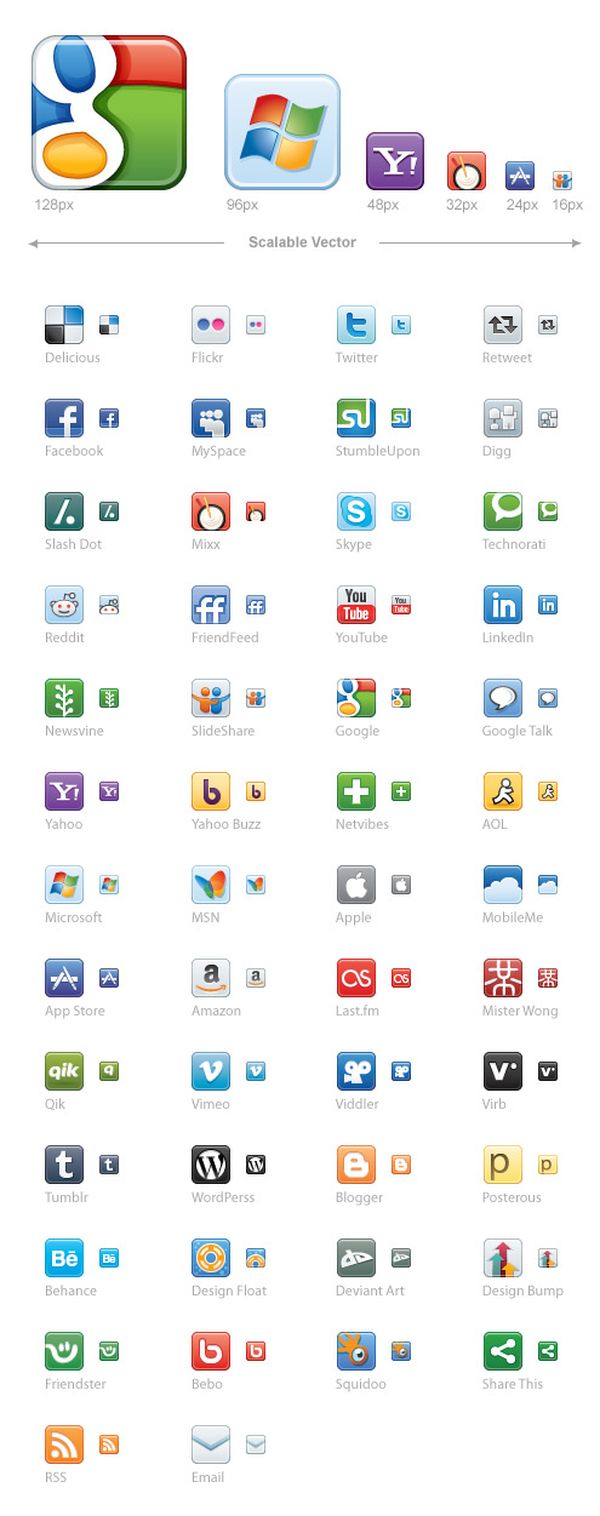 Social Media Icons Vector