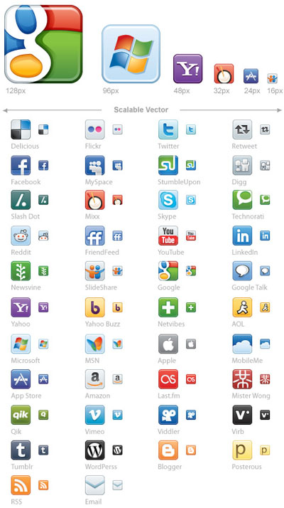 Social Media Icons Vector