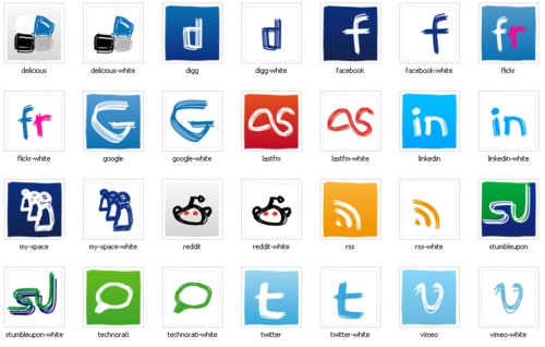 Social Media Logos with Names