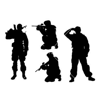 Soldier Silhouette Vector