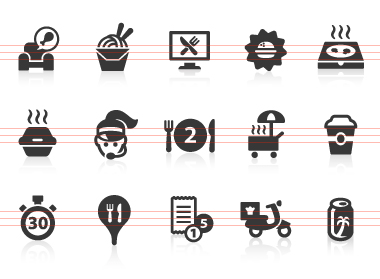 Take Out Food Icons Take Out Food Icons