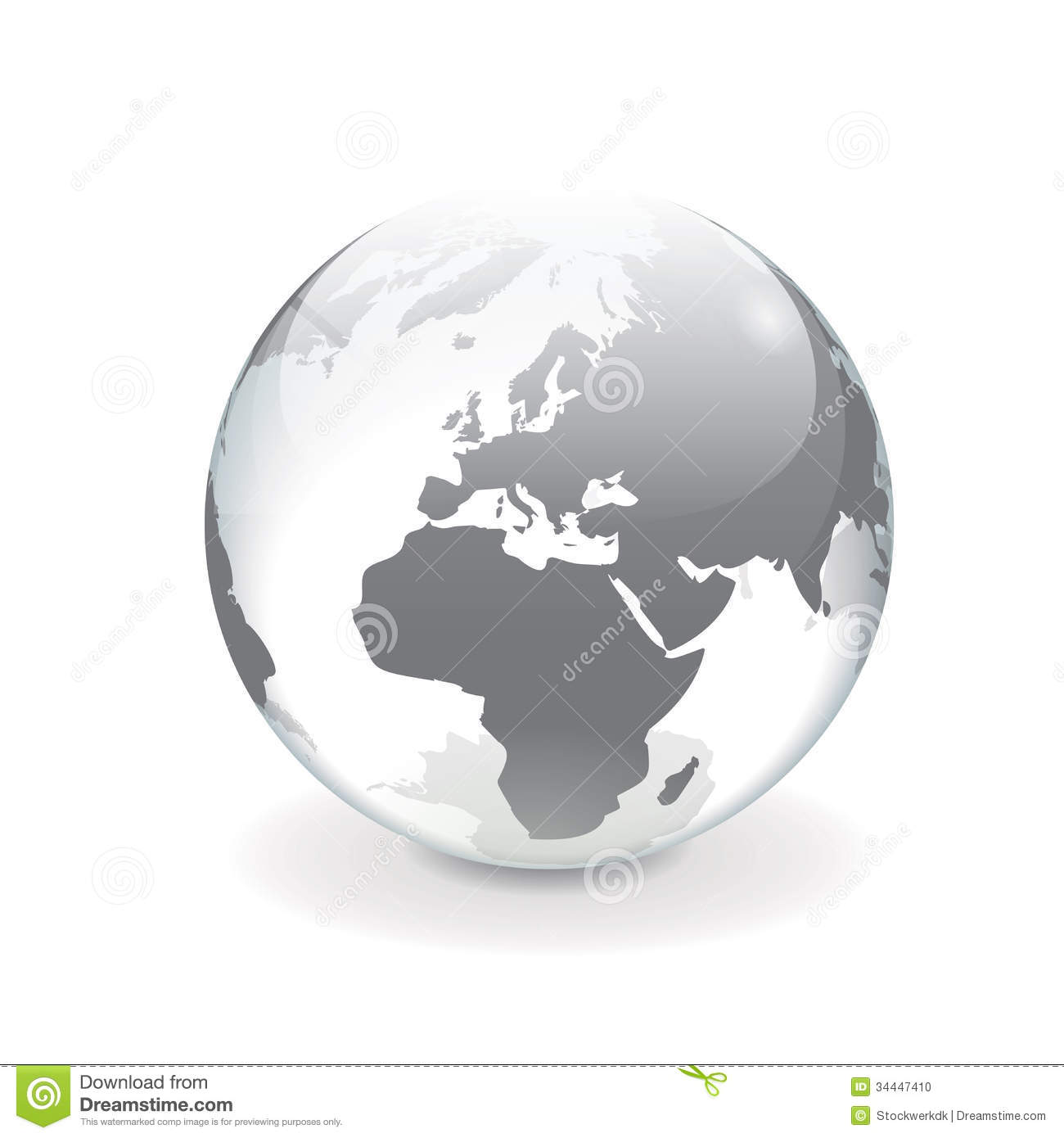Transparent World Globe with No Background