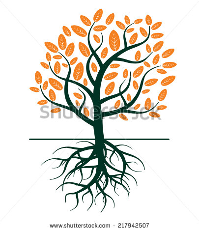 Tree with Roots Vector