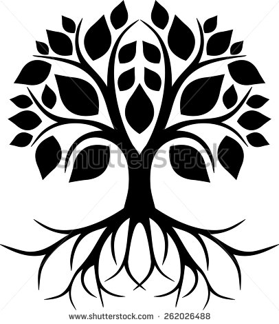 Tree with Roots Vector