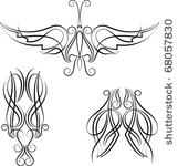 Tribal Pinstripe Designs Vector