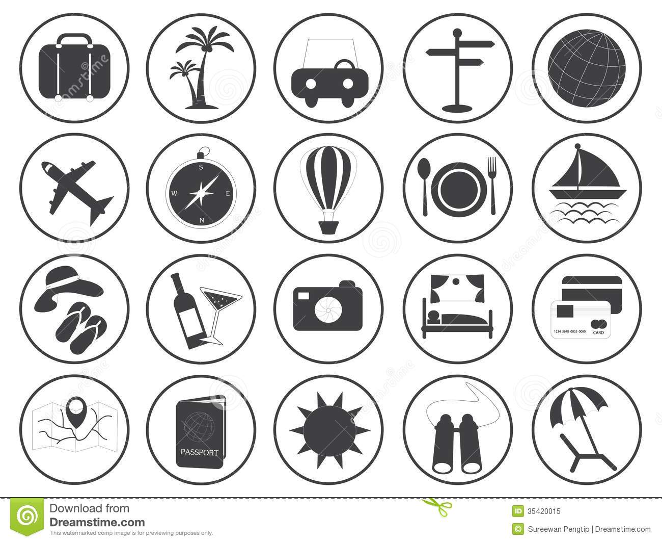 Vector Travel Icons Free Download