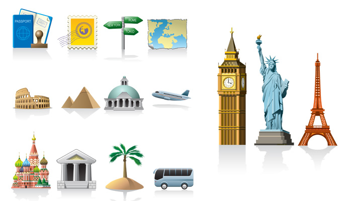 Vector Travel Icons Free Download