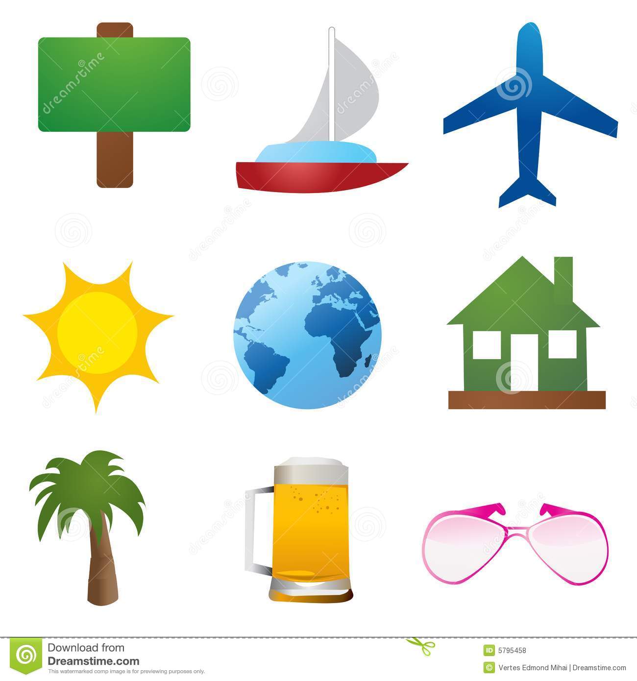 Vector Travel Icons Free