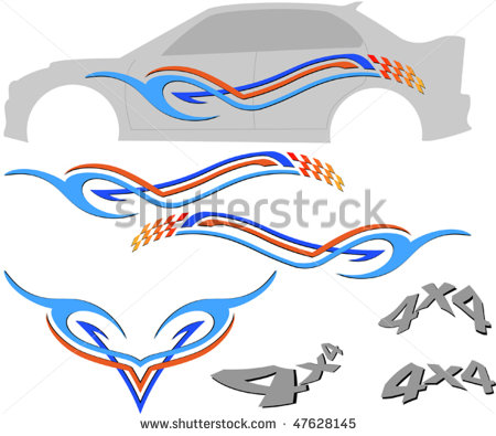 Vinyl Car Graphics Vector