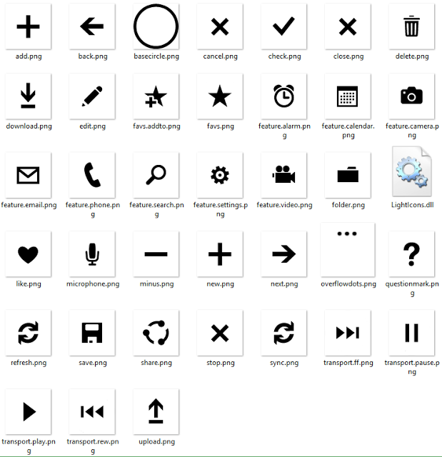 Windows Phone Default Icons