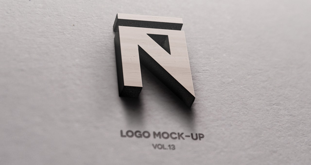 3D Logo Mockup Psd Free