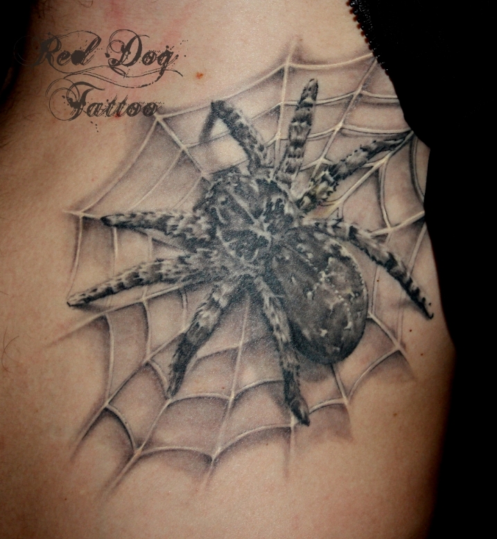 3D Tattoos Spider Web
