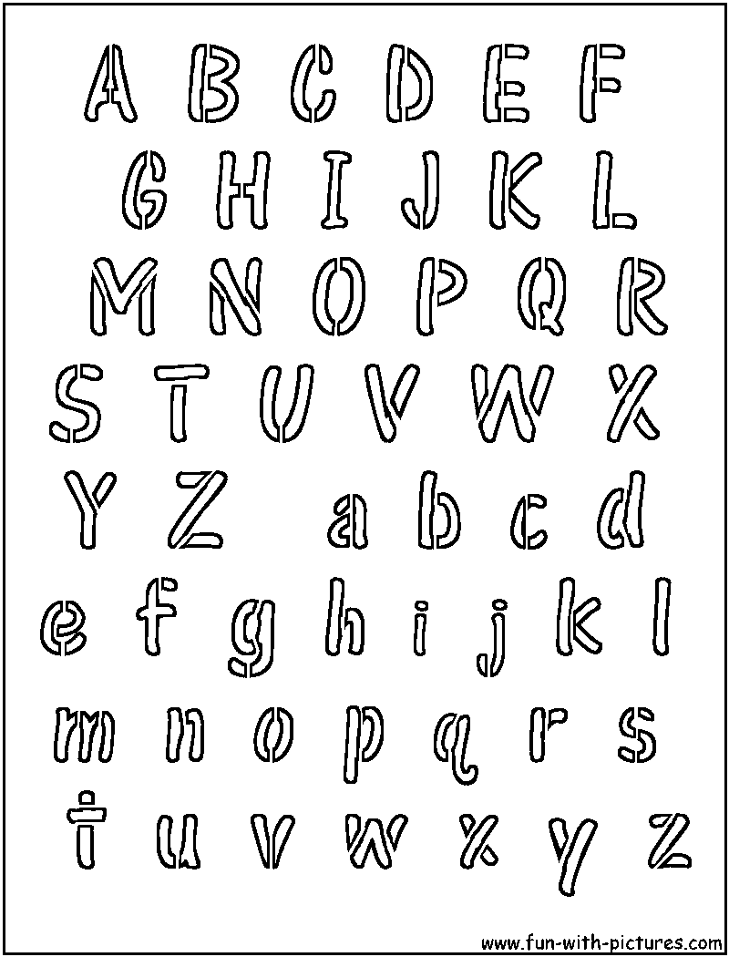 Alphabet Letter Stencils Font