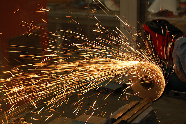 Angle Grinder Sparks