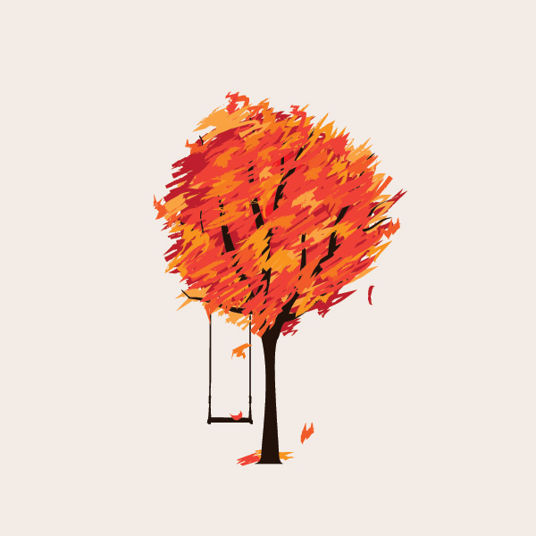 Autumn Tree Vector Graphic