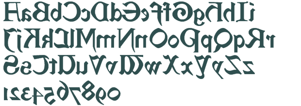 Backwards Old English Fonts