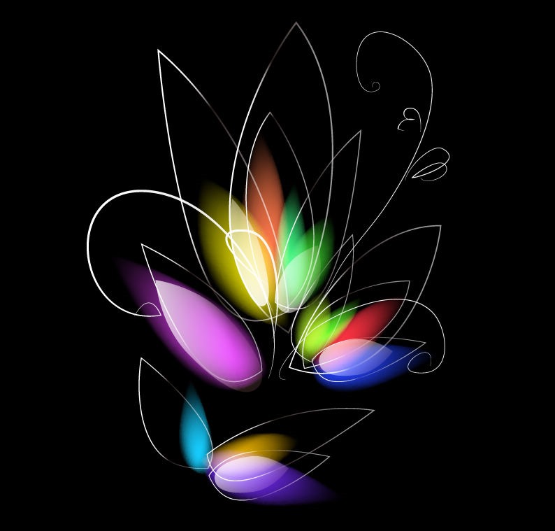 13 Dark Colorful Floral Designs Images