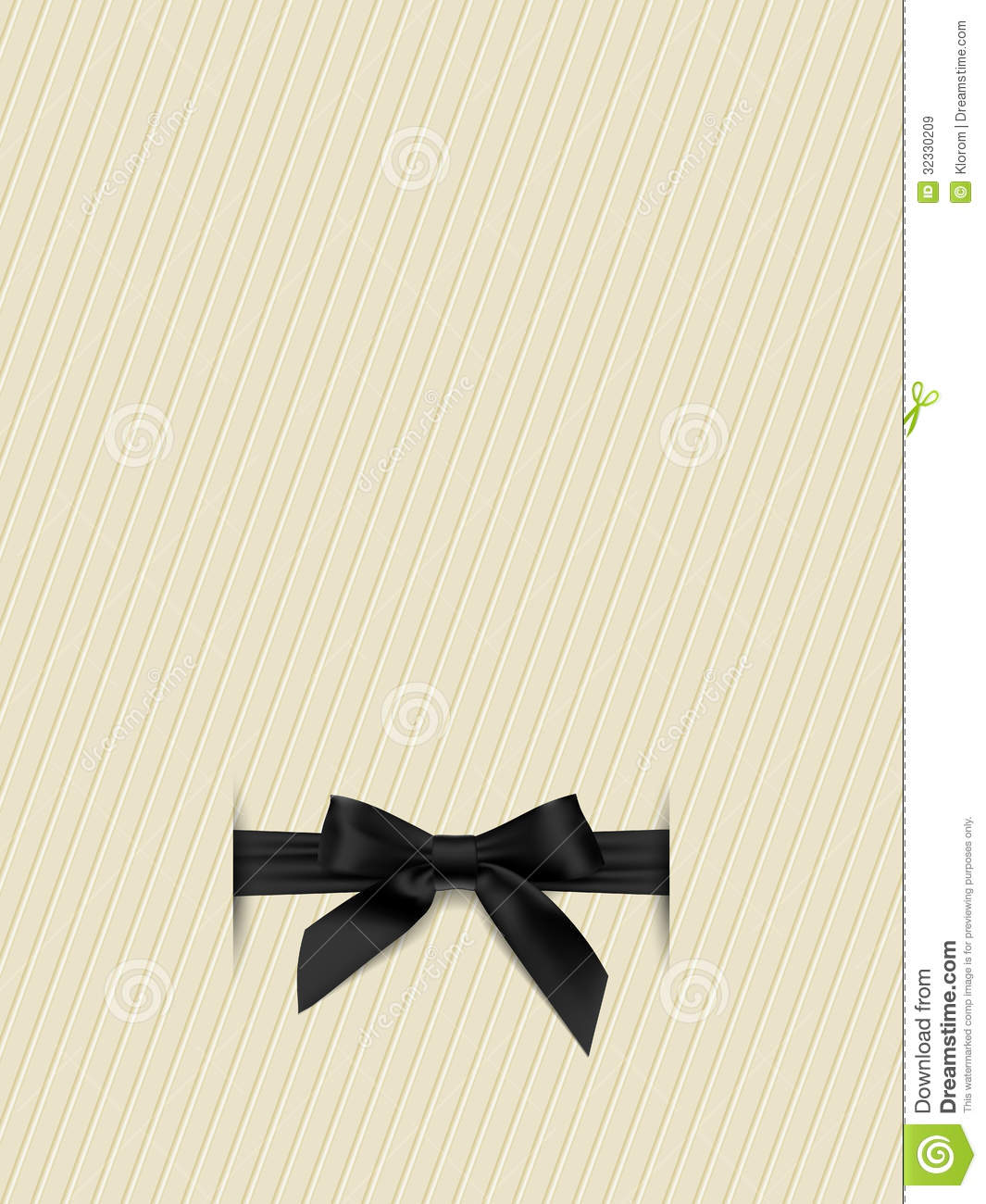 Black and White Bow Vector