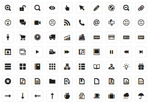 Black and White Business Icons Vector Free