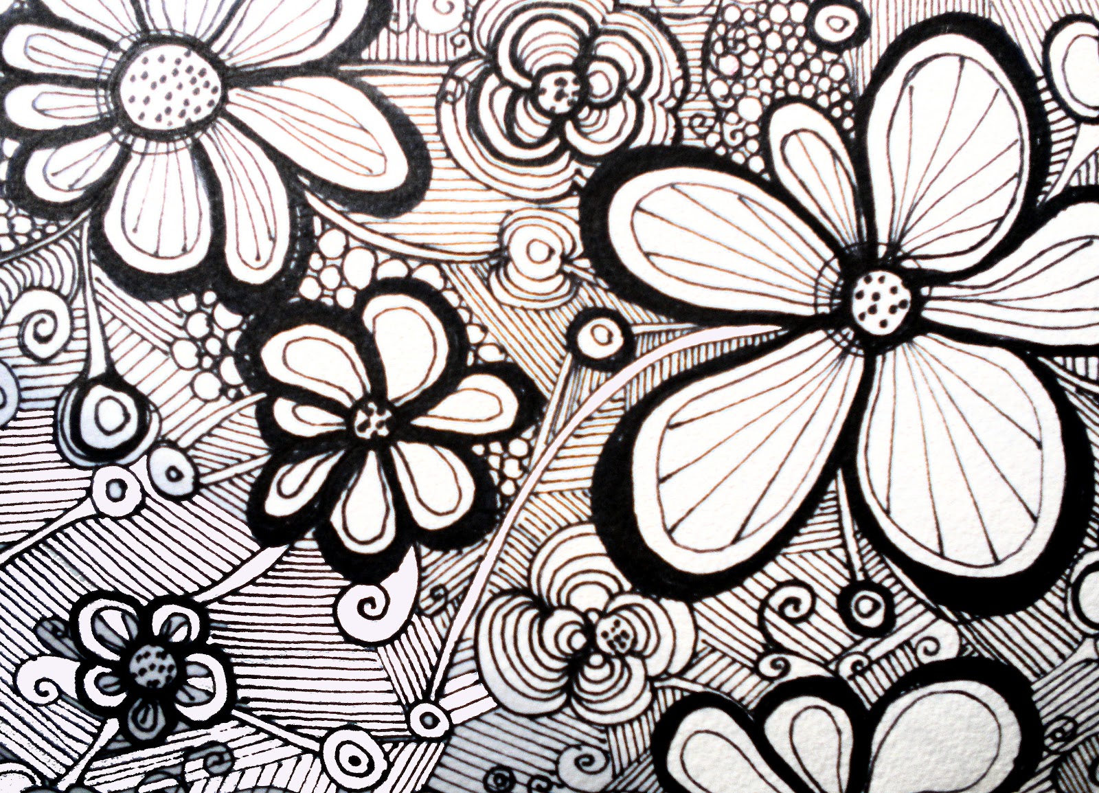 Black and White Zentangle Design