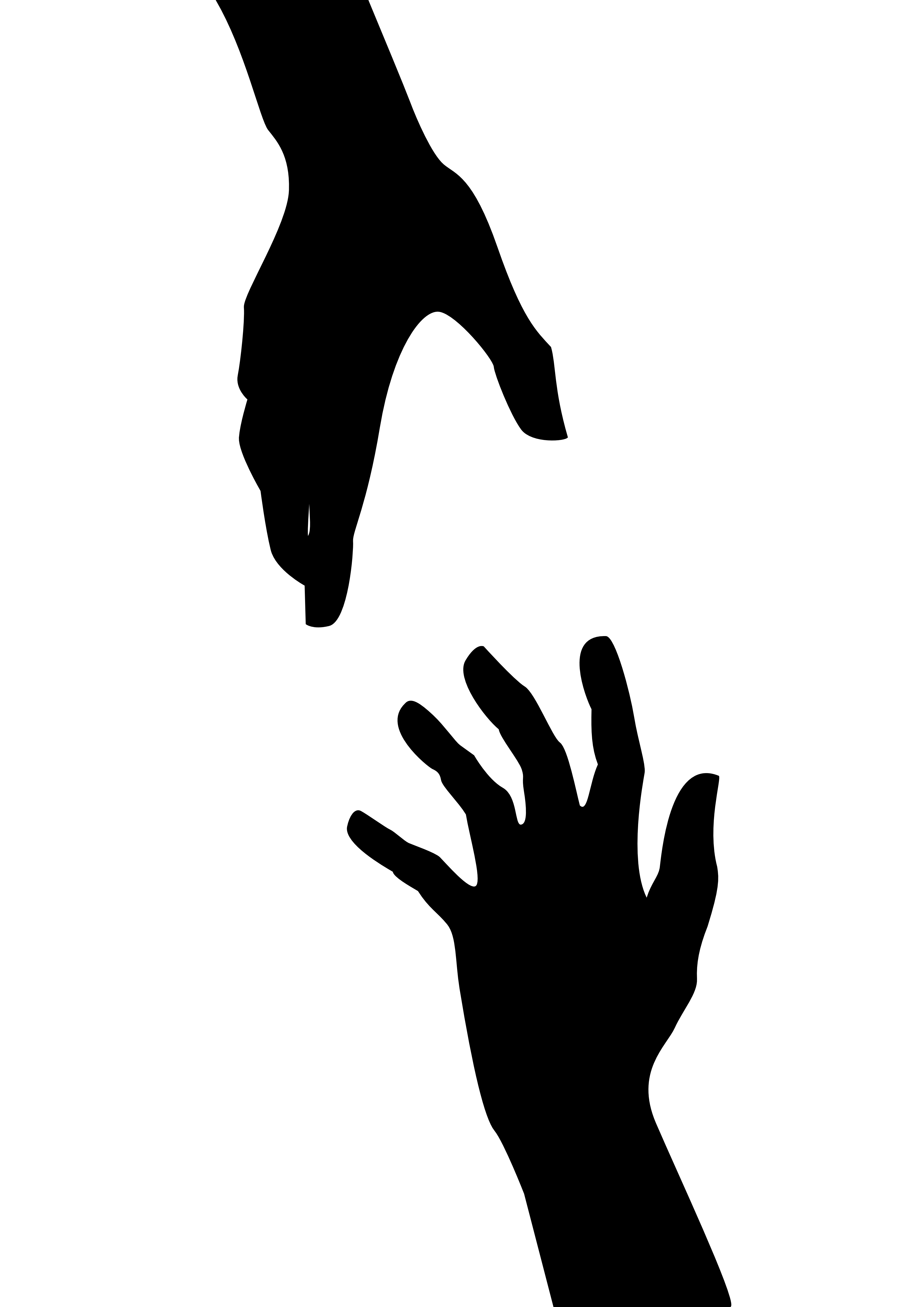 Black Helping Hands Clip Art