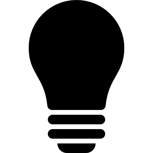 Black Light Bulb Icon