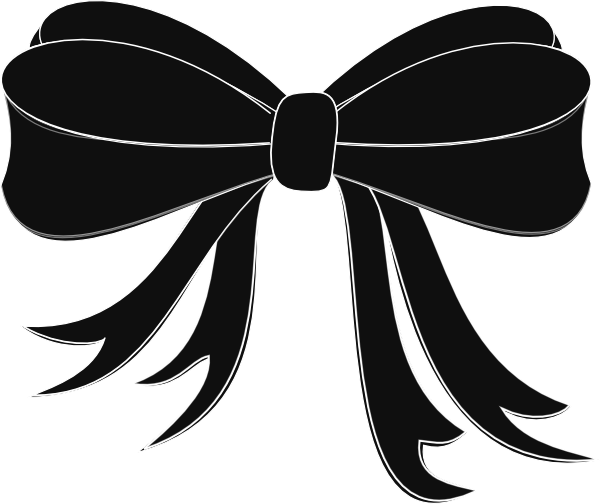 Black Ribbon Bow Clip Art