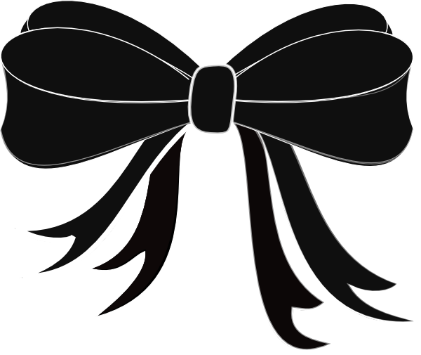 Black Ribbon Bow Clip Art