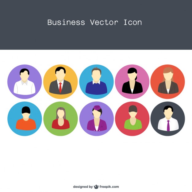 Business People Icons Vector