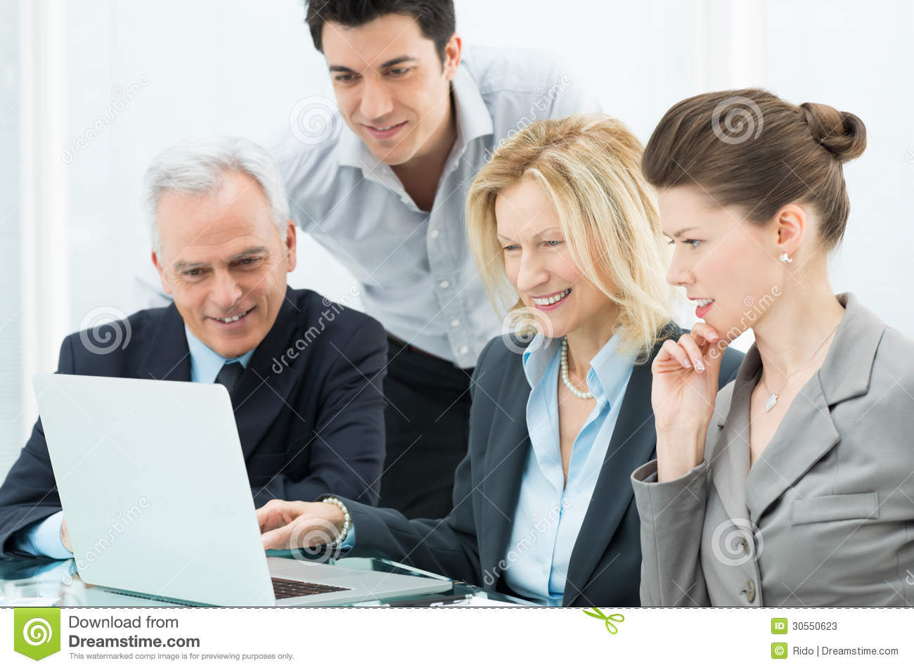 Business Person Working On Laptop