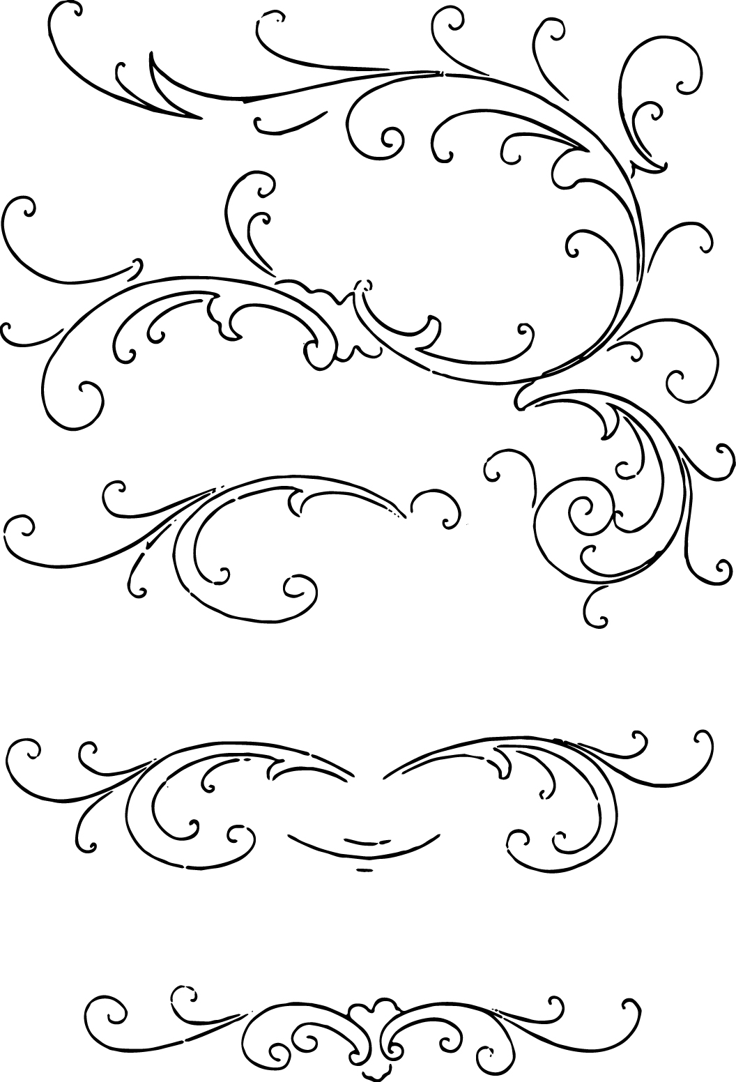 Calligraphy Ornaments Free Clip Art