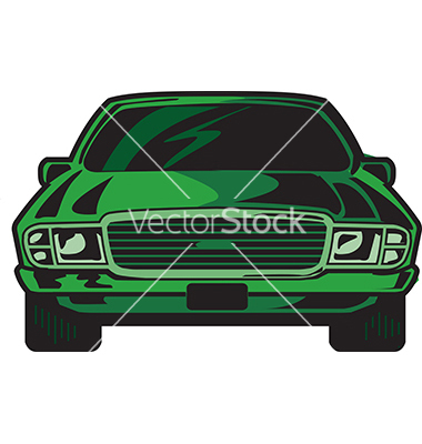 Car Front View Vector Art