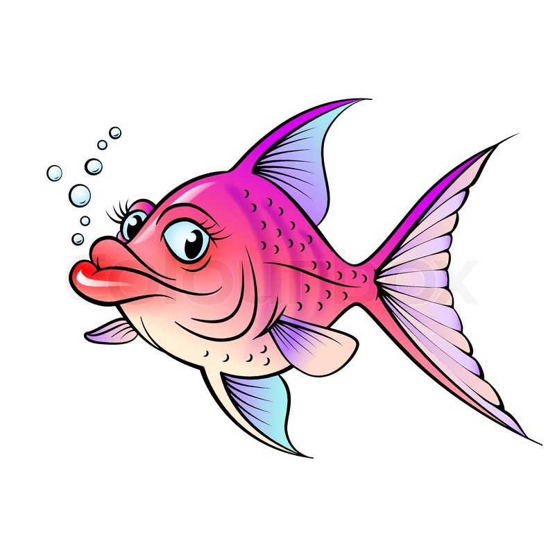 Cartoon Fish with Lips