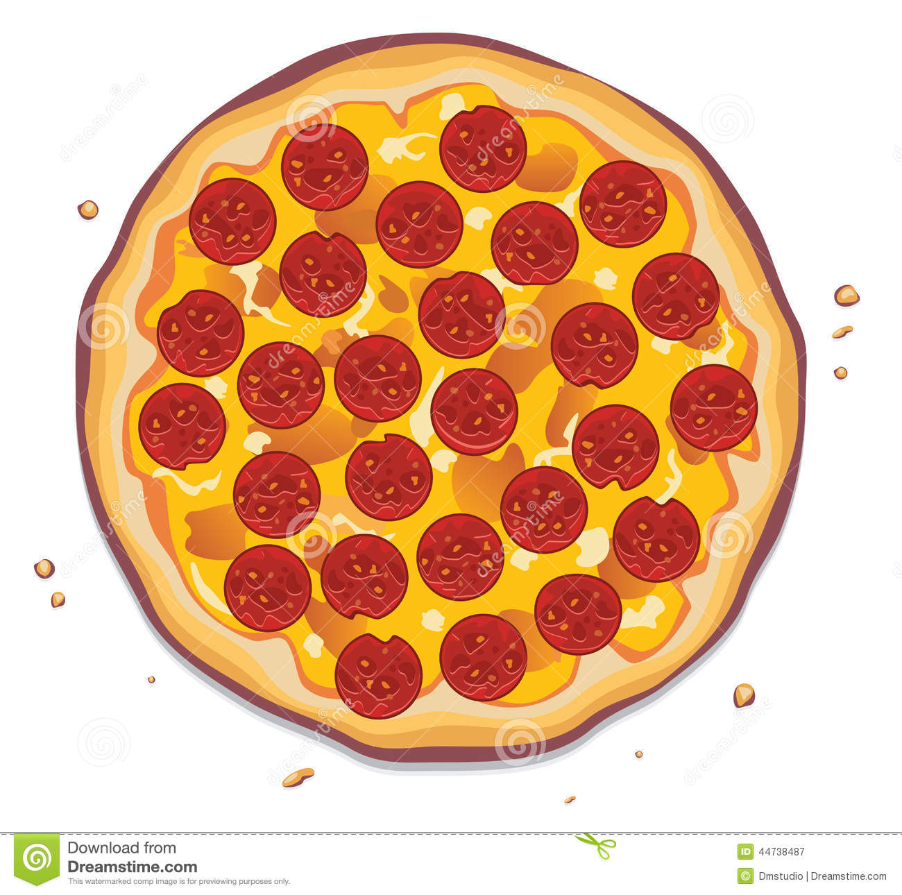 Cartoon Pepperoni Pizza Clip Art